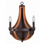 Taylor Collection 2-LIGHT Rust/wood Indoor Wall Sconce World Imports WI3069-42. Fixed Price $89.99.