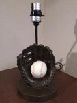 Milton Greens Stars Antique Resin Youth Baseball Table Lamp. Fixed Price $45.00.
