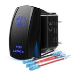 Mictuning 12-24V Fog Lights Laser Rocker Switch On/off Button Blue Led 20A Spst. Fixed Price $10.79.