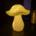 Ceramic Mushroom Led Night Light Warm White Modern Bedroom Lamp Battery Adults. Fixed Price $28.45.