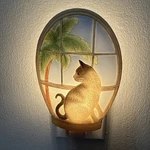 Cat Night Light From Ibis And Orchid Design New In Box Rare Retired. Fixed Price $30.00.