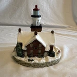 Harbour Lights Big Bay Point Lighthouse Christmas 1995 Ceramic Signed Boxed. Fixed Price $19.00.