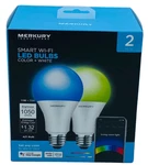 Merkury-smart Wi-fi- Led Bulbs- Color + White- A21 New. Fixed Price $15.70.