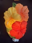 And Orchid Design Hibiscus Trio Bonded Marble Night Light New In Box. Fixed Price $30.00.