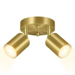 Boostarea Led 2 Track Lighting Kit, Gold Round Fixtures. Fixed Price $68.31.