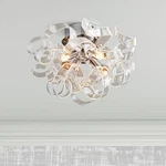 Elegant Lighting Ritz 14" Chrome And Glass Ribbon Modern Ceiling. Fixed Price $212.00.