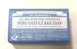 Dr Bonner's Pure Castile Bar Soap Hemp Baby Unscented Organic Oil 5OZ Fair Trade. Fixed Price $6.79.