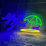 Life Is Good Beach Neon Signs For Wall Decor Lights Bedroom Led. Fixed Price $13.99.