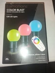 Lumations Color Blast Remote Controlled Lights 20 Round Bulbs 15.8 Ft. Fixed Price $22.00.