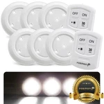 Wireless Stick On Puck Led Tap Light Bright Remote Battery Under Cabinet Closet. Fixed Price $14.99.