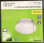 7 In. Bright White Led Ceiling 4000K Flush Mount Easy Light Equal To 60 Watt 11W. Fixed Price $30.00.