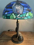 Rare. Cinderella Tiffany-style Disney Lamp Handmade Glass LE-1500. Fixed Price $999.00.