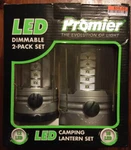 New Promier The Evolution Of Light Led Camping Set 2 Silver Lanterns!. Fixed Price $40.00.