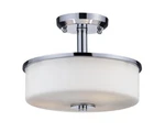 Z-lite 11" Diameter Semi Flush Mount Ceiling Lamp 163SF Chrome Finish. Fixed Price $9.99.
