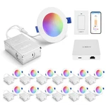 Xsky Smart Recessed Lighting 4 Inch 12 Pack Color Changing Zigbee 3.0 Matter .... Fixed Price $488.15.