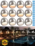 Leonlite 12PC 5CCT Led Deck Lights 3.5" Landscape Railing Satin Nickel. Fixed Price $189.89.