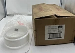 (box Of 6) Westinghouse Oem White&clear Drum Ceiling Shade 8-3/4"W/ 8IN Fitter. Fixed Price $57.40.