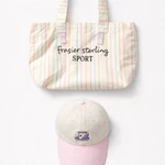 Frasier Sterling Cream Multicolor Women's Tote With Striped Accents, Double Han. Fixed Price $10.99.