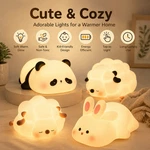 Cute Animal Led Night Light Silicone Rechargeable Usb Lamp Kids Bedroom. Fixed Price $21.00.
