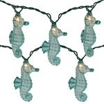 Kurt Adler Blue Clear Incandescent Glittered Party Seahorse Light Set 12 Feet. Fixed Price $41.57.