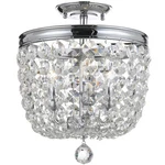 Crystorama 783-CH-CL-MWP Archer 11.5" 3-LIGHT Crystal Semi Flush In Polished. Fixed Price $194.00.