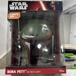 Star Wars Boba Fett 3D Deco Light Helmet Led Wall Mounted. Fixed Price $34.99.