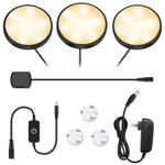Ygs-tech Led Puck Lights, Under Cabinet Lighting Black Trim, 3000K Warm White.... Fixed Price $23.60.