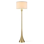 Globe Electric 61000150 60" Floor Lamp, Antique Brass Finish, Beige Fabric Sh.... Fixed Price $170.74.