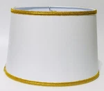Handmade Lampshade Drum White & Gold Home Decor Modern Contemporary In Usa. Fixed Price $79.00.