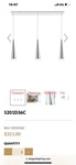 Elegant Lighting 5201D36C Fantasia Led Inch Chrome Pendant Ceiling LIGHT#3.. Fixed Price $128.00.