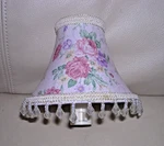New Fabric Wall Plug-in Night Light Floral Lamp Shade Beaded Tassels Nite Lite. Fixed Price $15.99.