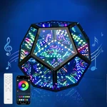 Infinity Rgb Led Light Changing Night Dodecahedron W/ Music Sync Function. Fixed Price $39.99.