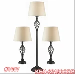 Kenroy Home 32190ORB Avett Oil Rub Bronze 3-PACK: Two Table Lamps One Floor. Fixed Price $193.88.