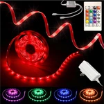 Led Strip Lights, 16.4FT / 5M Rgb With Remote & Power Supply, Pu Coa. Fixed Price $19.99.