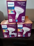 Lot Of 3-PHILIPS Smart Wi-fi Led Wiz Bulb 65W Full Color BR40 Dimmable (5). Fixed Price $42.99.