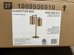 Hampton Bay Brimfield 22 In. Steel Light Aged Brass Indoor Table Lamp. Fixed Price $45.63.