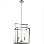 Nuvo Lighting Lake 2 14" Square Pendant, Black/brushed Nickel 60-5857. Fixed Price $165.00.