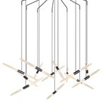 Sonneman 2896 Black Ballet 13-LIGHT 27"W Led Abstract Multi Pendant. Fixed Price $6360.00.