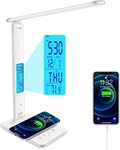 Desk Lamp, Light With Wireless Charger, Usb Charging Port, Dimmable Office. Fixed Price $23.98.