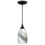 Vaxcel Milano Mini Pendant Marble Swirl Glass, Oil Rubbed Bronze - P0175. Fixed Price $89.99.