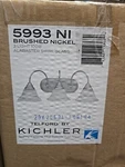 New Kichler Telford 12 In 3-LIGHT Steel Brushed Nickel Vanity Swirl Glass. Fixed Price $41.00.