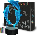 Night Light For Kids Ocean Dolphin 3D Porpoise Bedside Lamp With Rem. Fixed Price $33.99.