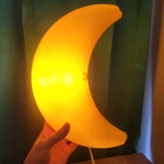 Ikea Smila Yellow Crescent Moon Celestial Wall Night Light Lamp Tested Works. Fixed Price $25.00.