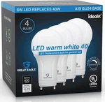 Great Eagle Lighting Corporation 40W GU24 Led Bulb, Warm White 2700K. Fixed Price $10.46.