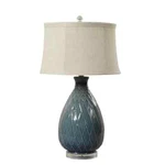 Fangio Lighting 27.5" Basket Weave Ceramic/acrylic Table Lamp, Blue W-8724. Fixed Price $56.09.