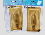 (2) Vtg Decorlite 3W Flicker Flame By Westinghouse. Fixed Price $14.35.