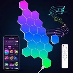Hexagon Panel, 20 Pack Smart App Rgb Led Lights Wall W/ Rem. Fixed Price $54.99.