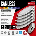 Utilitech Canless Inch Led 2700K-6500K 850 Lumens Dimmable 6CT #1500767. Fixed Price $149.99.