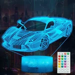 Car Gifts For Men, Racing Vehicle Night Light With Remote Control, 16 Colors .... Fixed Price $31.93.