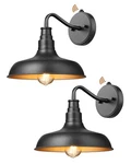 Dusk To Dawn Outdoor Wall Lights, 2-PACK Exterior Farmhouse Gooseneck Barn. Fixed Price $49.99.